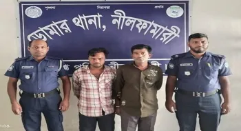 ডোমারে একটি মোবাইলের দোকানে দুধর্ষ চুরির ঘটনায় দুই চোর গ্রেপ্তার